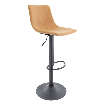 Tilbury Modern Adjustable Bar Stool in Light Brown