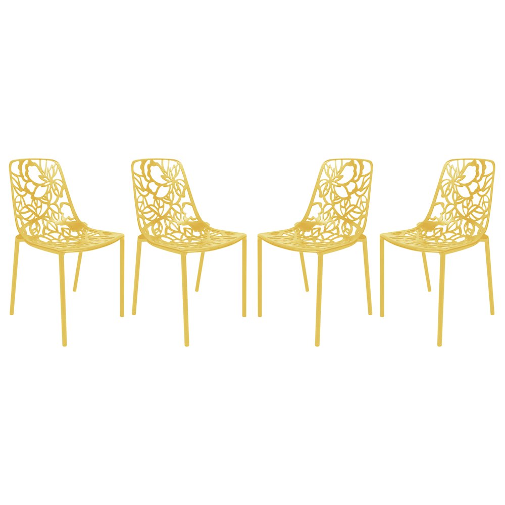 Modern Devon Aluminum Chair, Set of 4