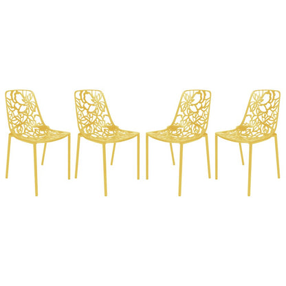 Modern Devon Aluminum Chair, Set of 4
