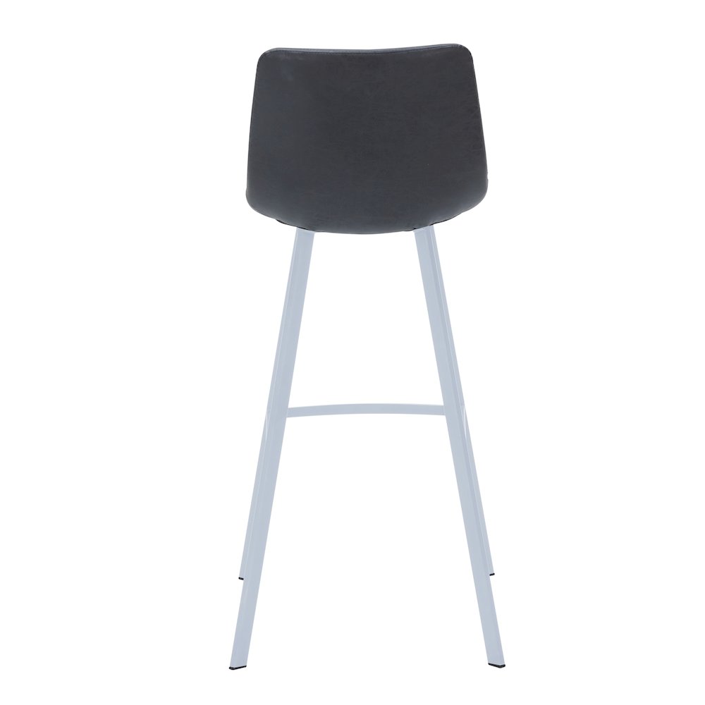 Elland - Bar stool -Charcoal Black- White Base