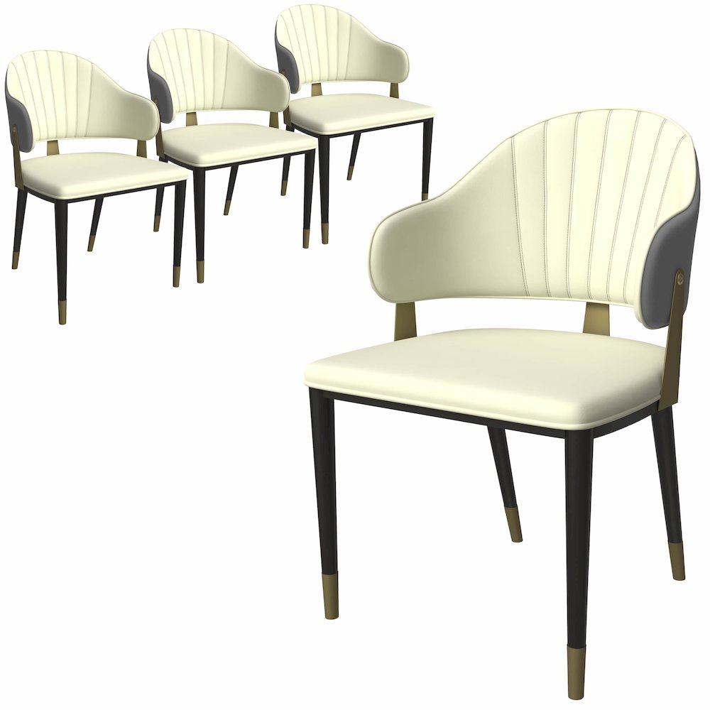 Aria Series Modern Dining Chair in Grey Set of 4