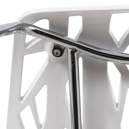Modern Asbury Dining Chair w/ Chromed Legs, Set of 4