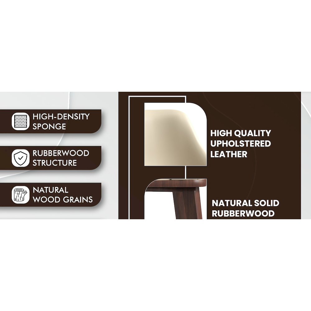 Vivara Collection Modern Dining Chair in Off White