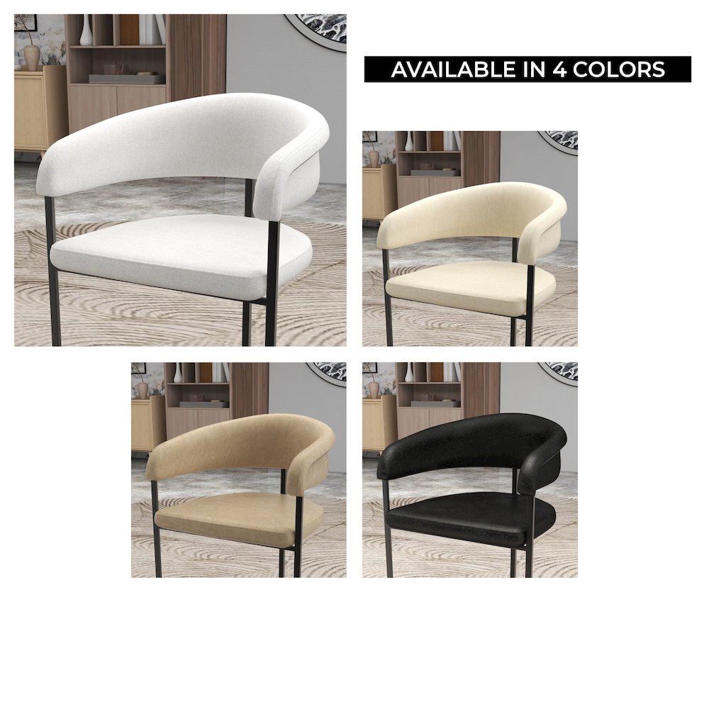 Aero Collection Modern Dining Chair in White