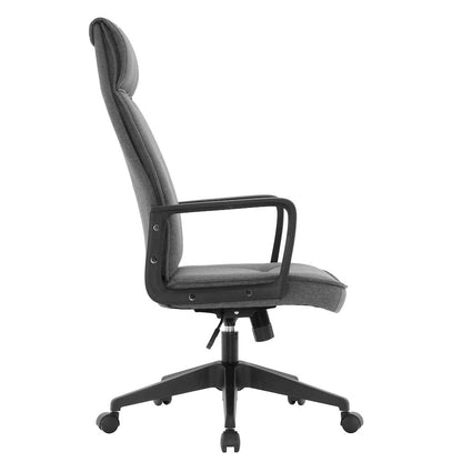 Aiaria Collection Modern Office Chair In Charcoal Fabric