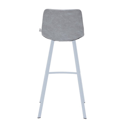 Elland - Bar stool -Light Grey- White Base Set of 2
