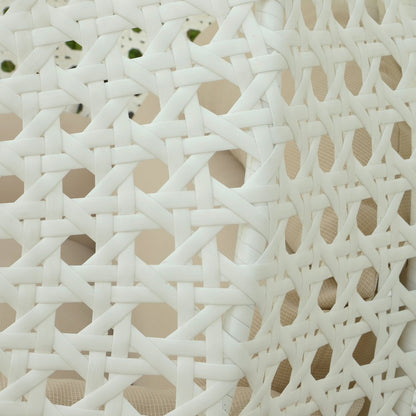 White Wicker Hanging 2 person Egg Swing Chair