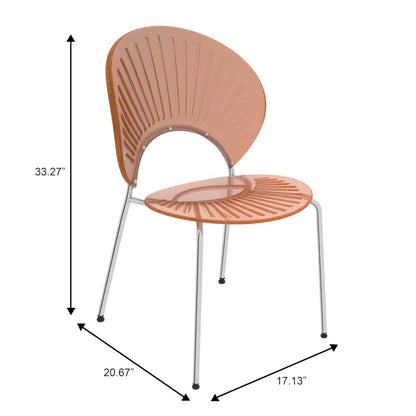 Opulent Series Modern Amber Dining Chair