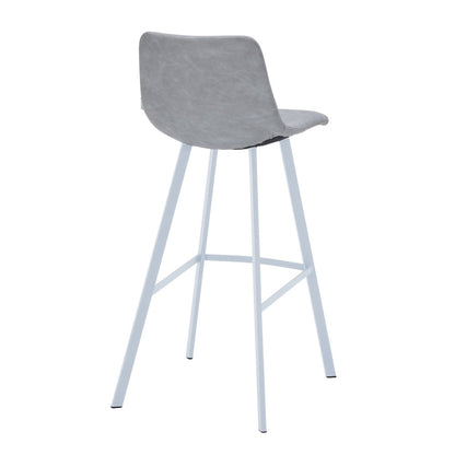 Elland - Bar stool -Light Grey- White Base Set of 2