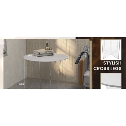 Valore Collection Acrylic Coffee Table With White Top