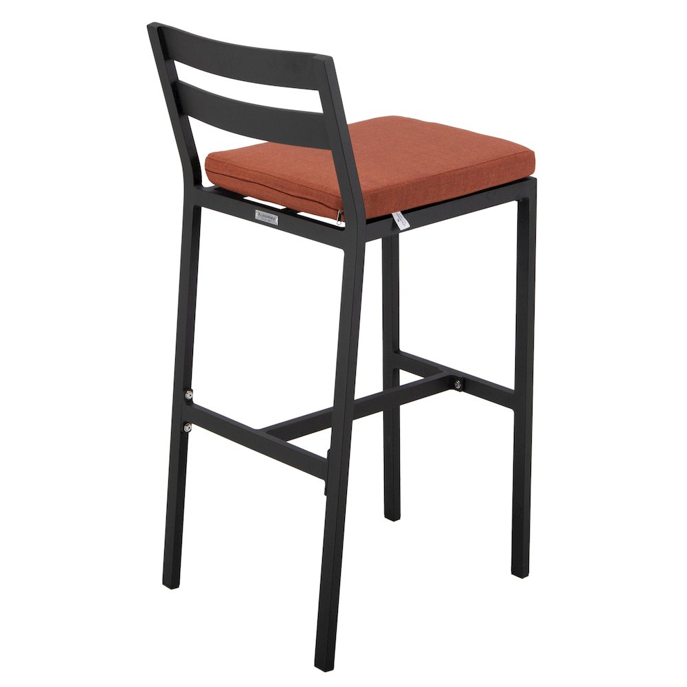 Chelsea Collection Modern Aluminum Outdoor Bar Chair Set of 4