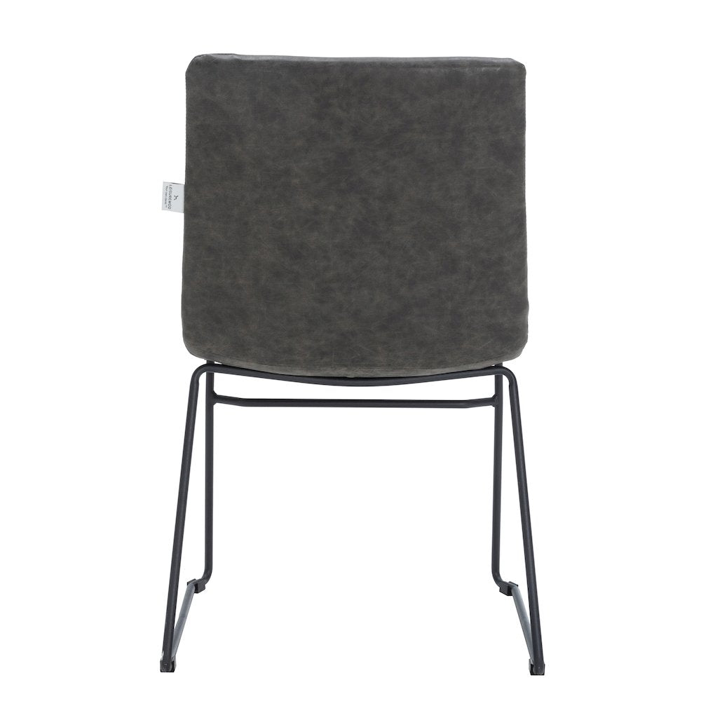 Zylar Series Office Guest Chair in Charcoal Leather