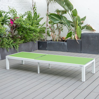 Marlin Patio Chaise Lounge Chair With White Aluminum Frame