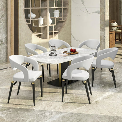 Entice Collection Modern Dining Chair Set of 4 in White