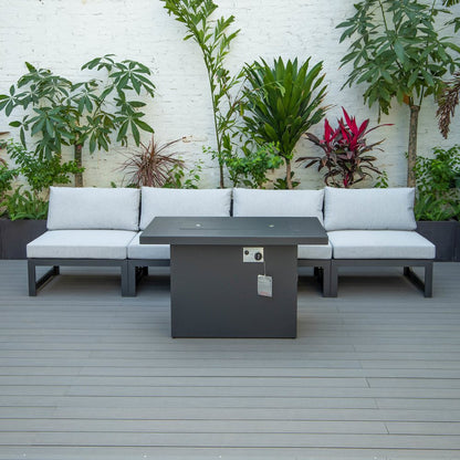 Chelsea 5-Piece Middle Patio Chairs and Fire Pit Table