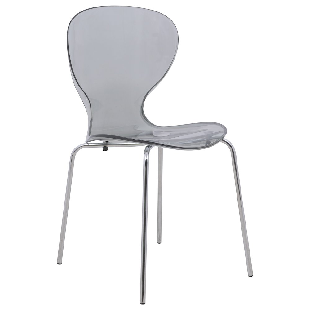 Modern Oyster Transparent Side Chair