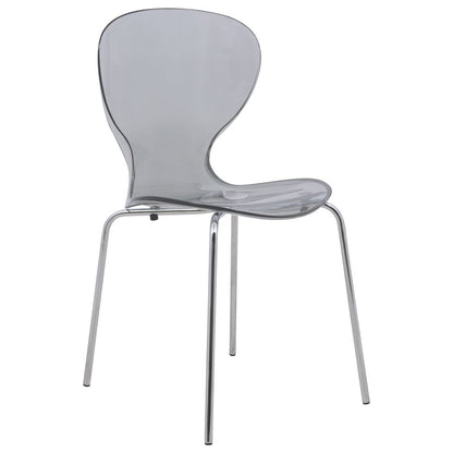 Modern Oyster Transparent Side Chair