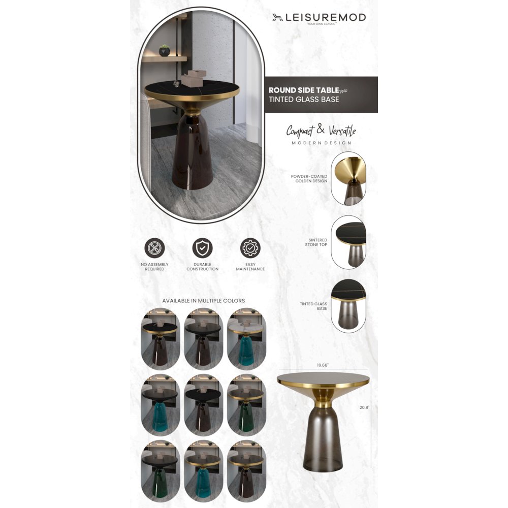 Tully Collection Glass side Table