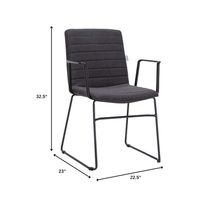Zylar Series Office Guest Arm Chair in Brown Fabric