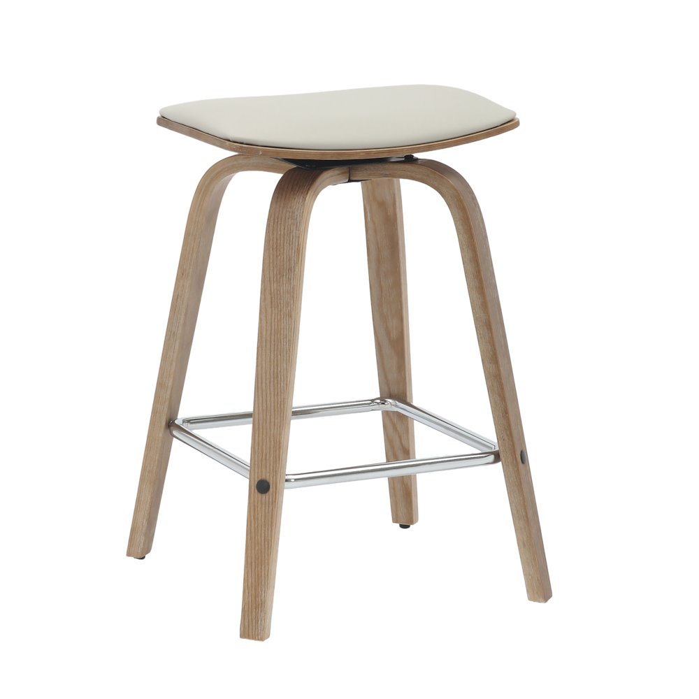 Wooden Counter Stool in Light Grey