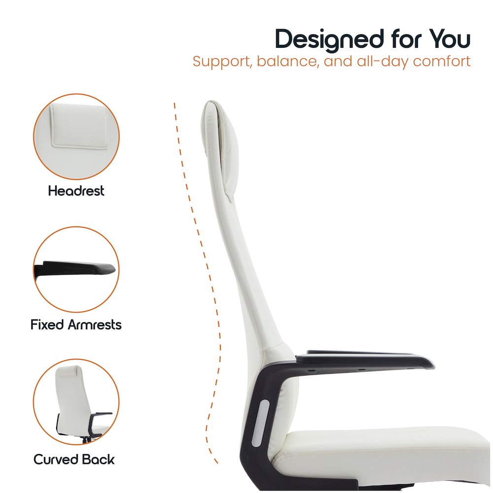 Nexa Collection Modern Office Chair In White
