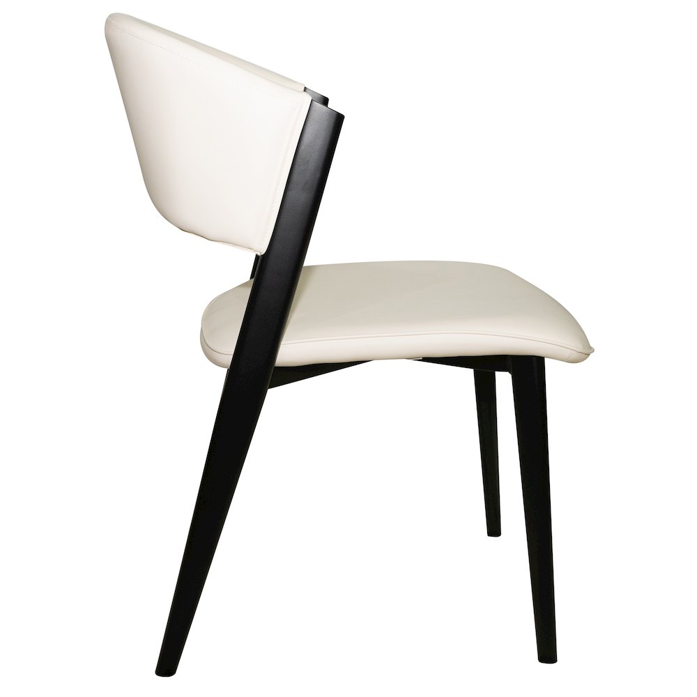 Aspen Collection Modern Dining Chair Black Frame in White