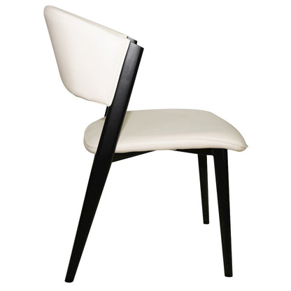 Aspen Collection Modern Dining Chair Black Frame in White