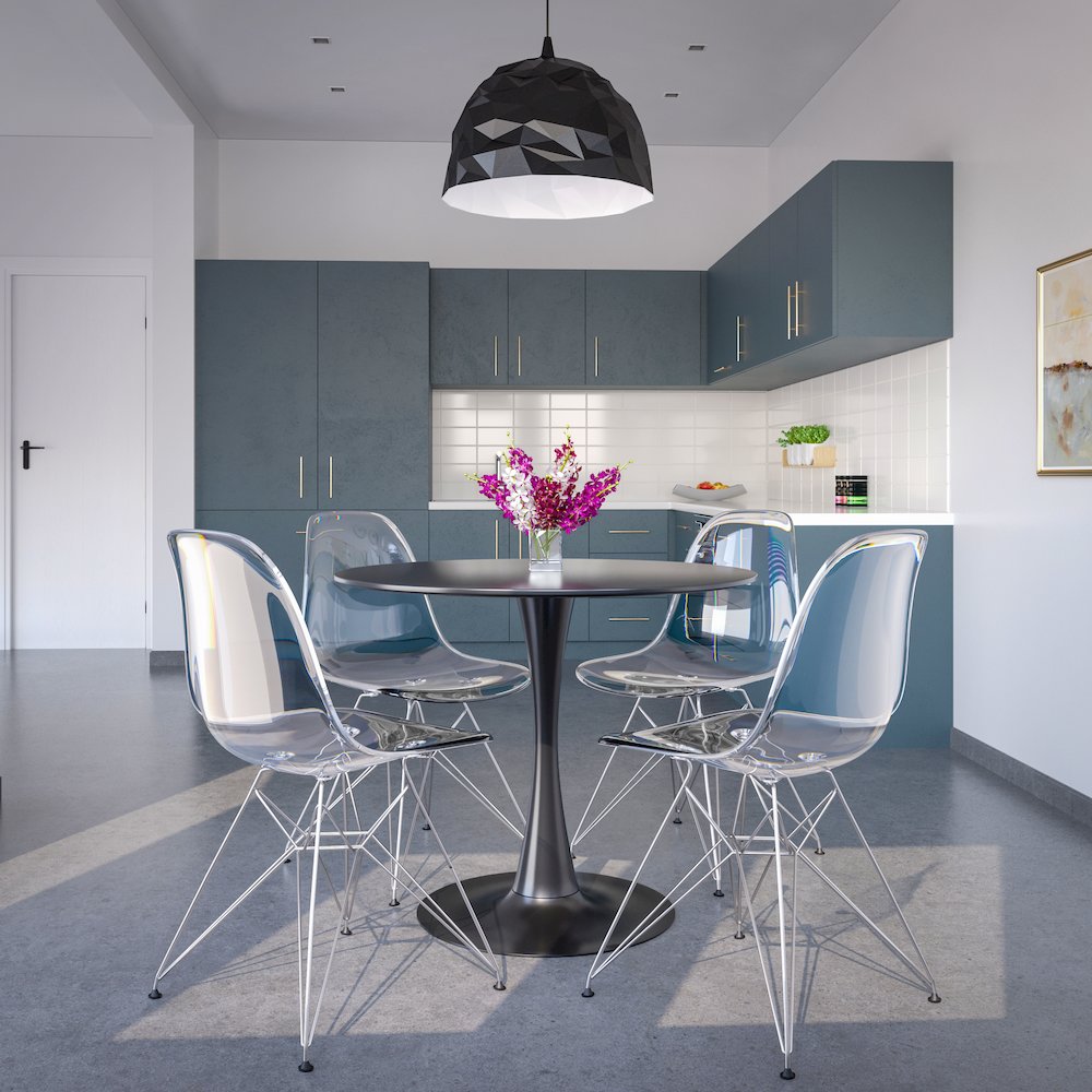 Bristol Mid-Century Modern Round Dining Table