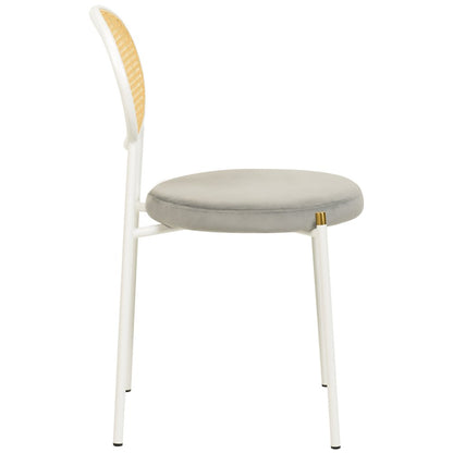 Euston Collection Modern Dining Chair White Frame In Grey