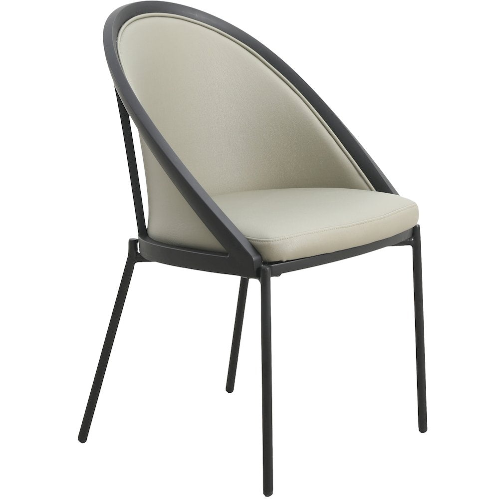 Urbane Collection Modern Dining Chair With Olive Green - Set of 2
