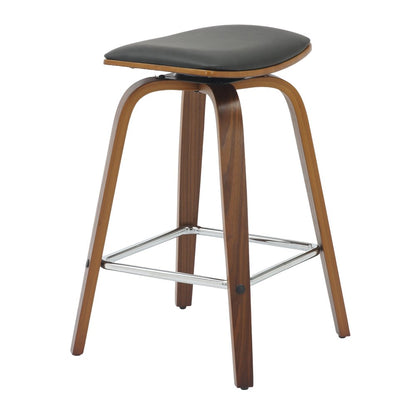 Wooden Counter Stool in Black