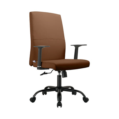 Evander Series Office Guest Chair in Dark Brown Leather