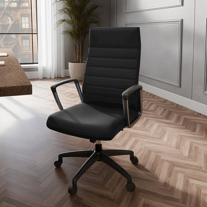 Hilton Modern High-Back Leather Office Chair