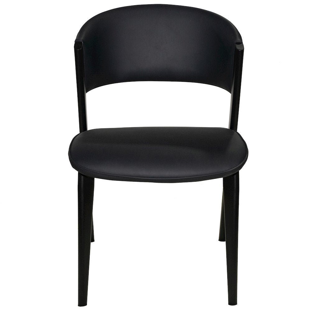 Aspen Collection Modern Dining Chair Black Frame in Black Set of 4