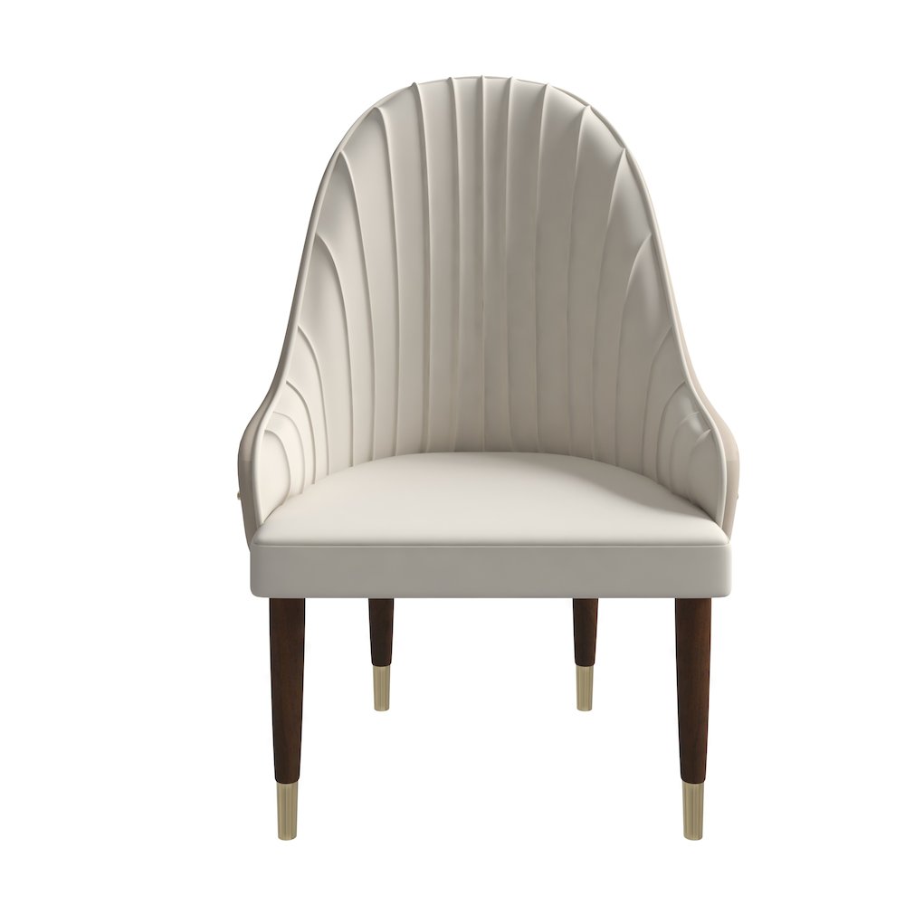 Elara Collection Wooden Dining Chair in Cream Set of 2