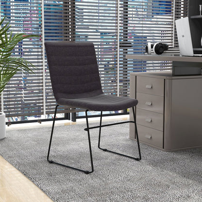 Zylar Series Office Guest Chair in Brown Fabric