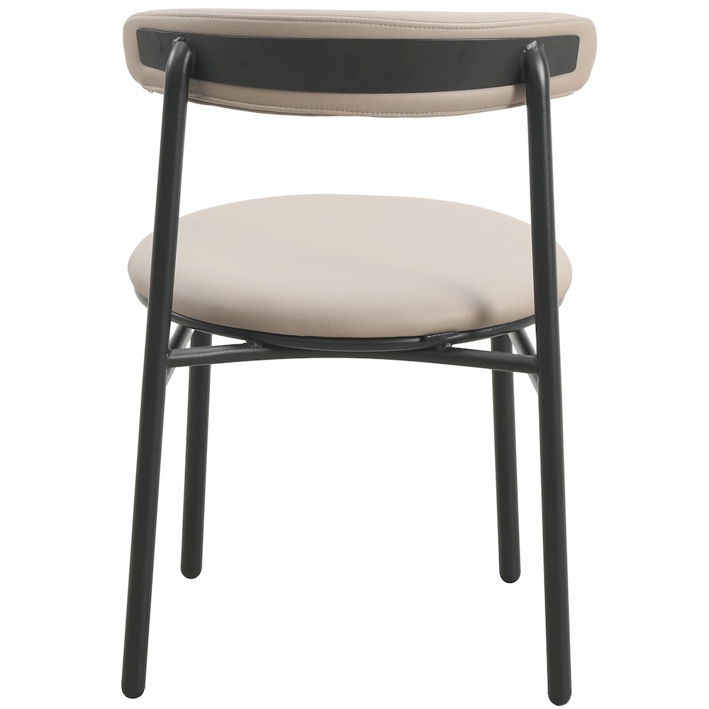 Lume Collection Modern Dining Chair in Dark Toupe