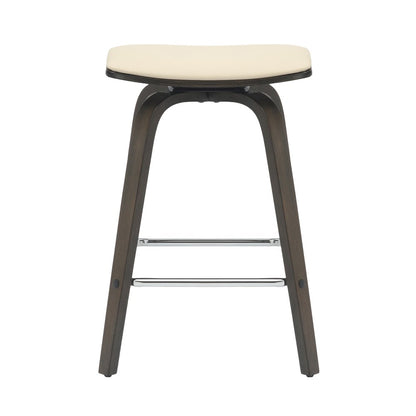 Wooden Counter Stool in Taupe