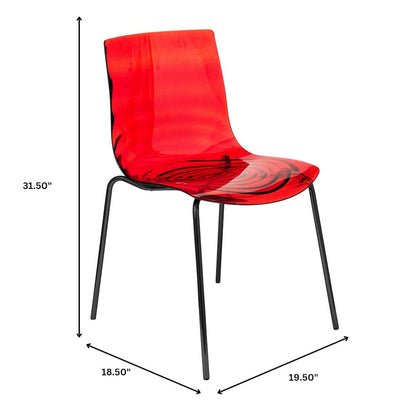 Astor Water Ripple Design Dining Chair
