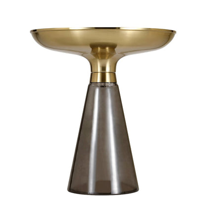 Hyalus Collection Glass Side table in Smoke