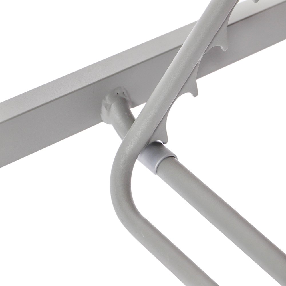 Marlin Patio Chaise Lounge Chair With Grey Aluminum Frame, Set of 2 in White
