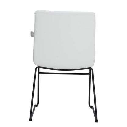 Zylar Series Office Guest Chair in White Leather