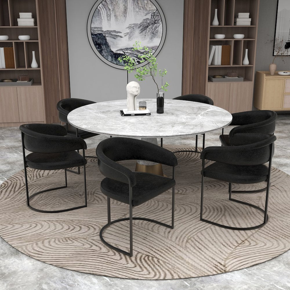 Aero Collection Modern Dining Chair in Charcoal