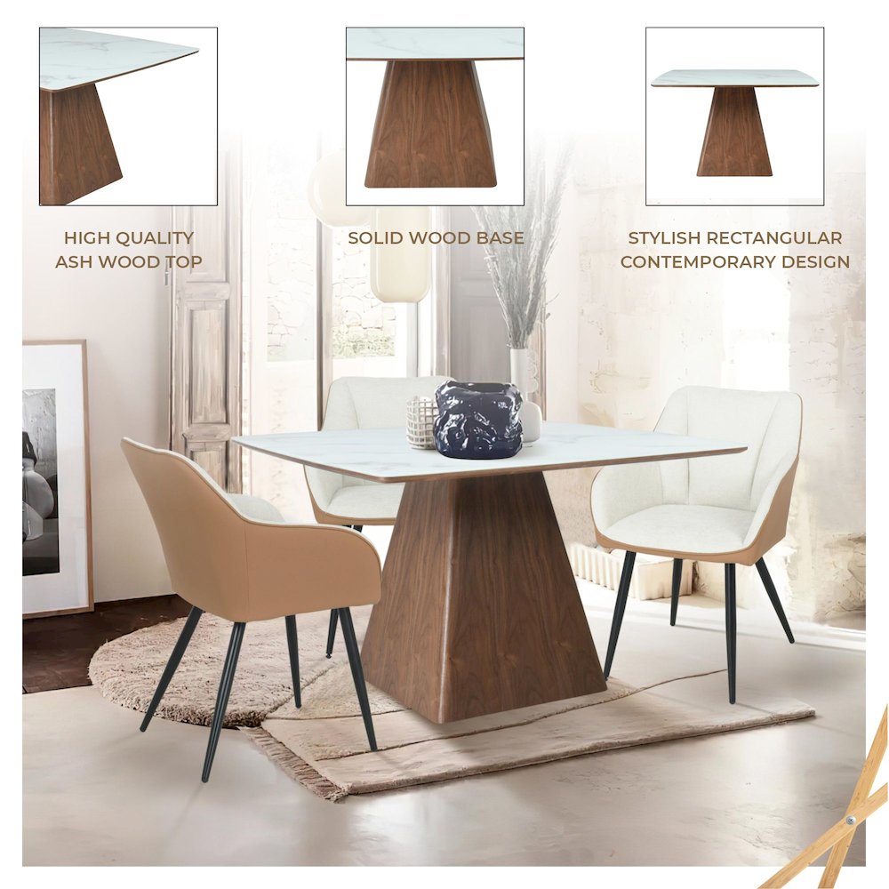 Zephry Collection Modern Dining Wooden Square Dining Table