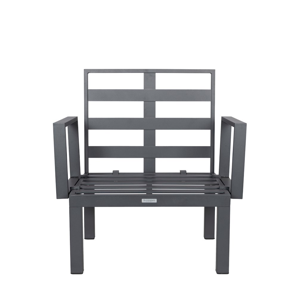 Chelsea 6-Piece Patio Sectional Black Aluminum With Cushions