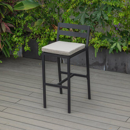 Chelsea Collection Modern Aluminum Outdoor Bar Chair Set of 4