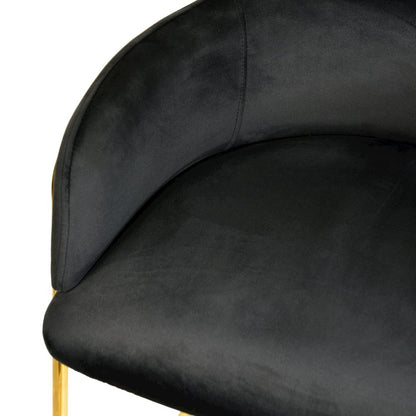 Axis Collection Modern Gold Bar height Chair in Black