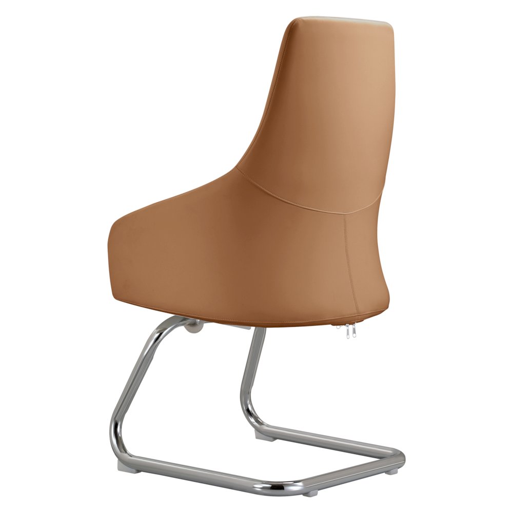 Celeste Series Office Guest Chair in Acorn Brown Leather