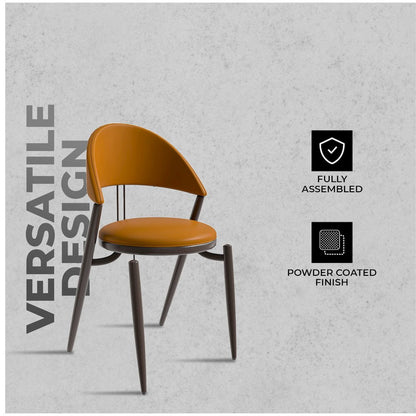 Venice Collection Modern Dining Chair In Black set of 4 in Light Brown