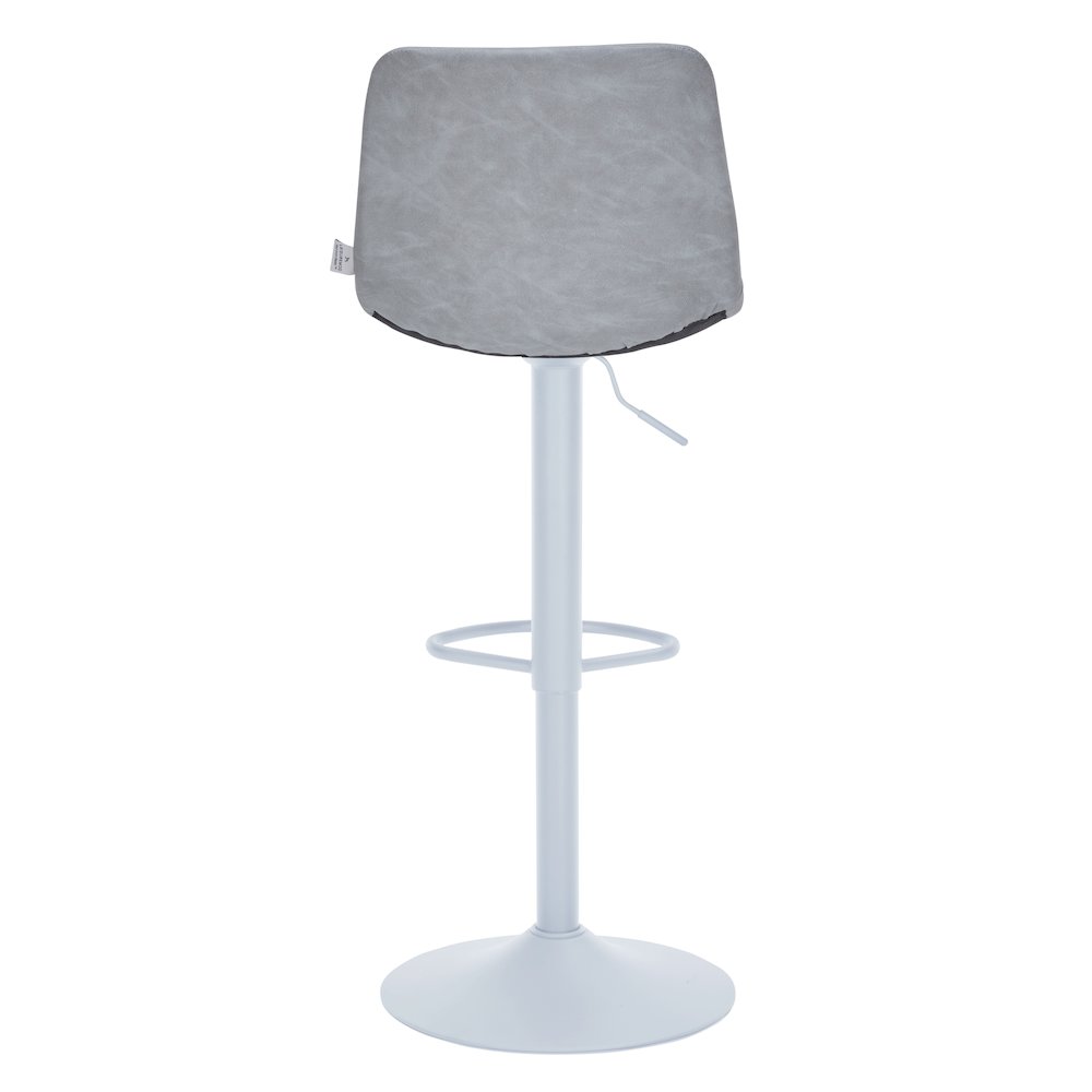 Tilbury - Bar stool -White base- Light Grey